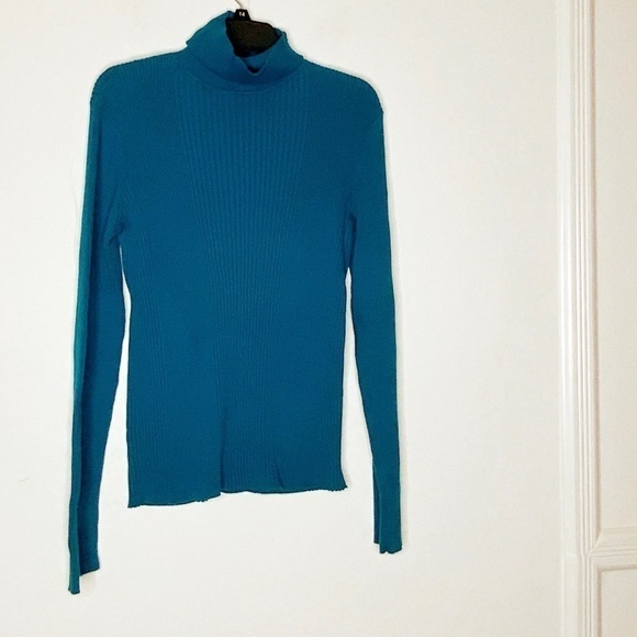 𝅺jones NEW YORK Sport turtle neck top. SZ L - Picture 1 of 7